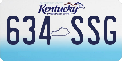KY license plate 634SSG