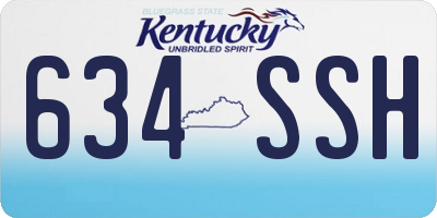 KY license plate 634SSH