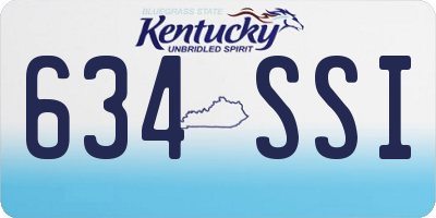 KY license plate 634SSI