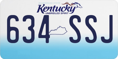 KY license plate 634SSJ