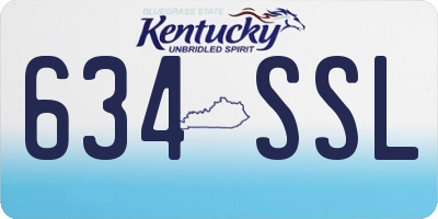KY license plate 634SSL