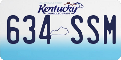 KY license plate 634SSM