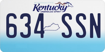 KY license plate 634SSN
