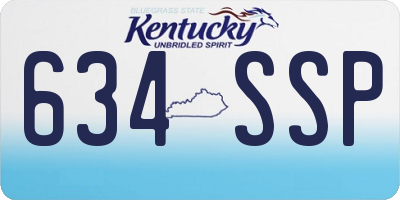 KY license plate 634SSP
