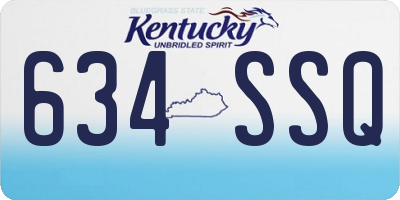 KY license plate 634SSQ