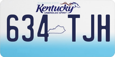KY license plate 634TJH