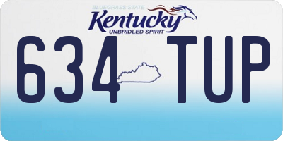 KY license plate 634TUP