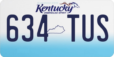 KY license plate 634TUS