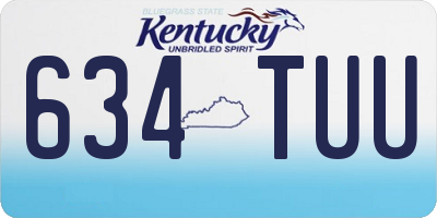 KY license plate 634TUU