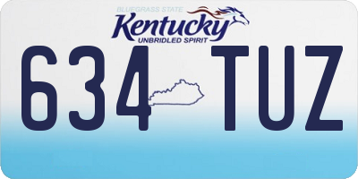 KY license plate 634TUZ