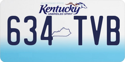 KY license plate 634TVB