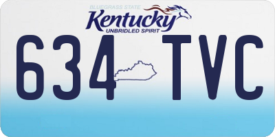 KY license plate 634TVC