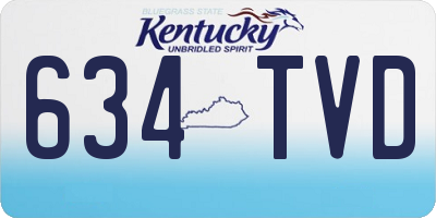 KY license plate 634TVD