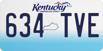 KY license plate 634TVE