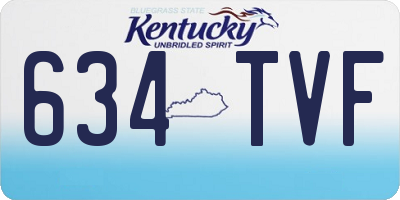 KY license plate 634TVF