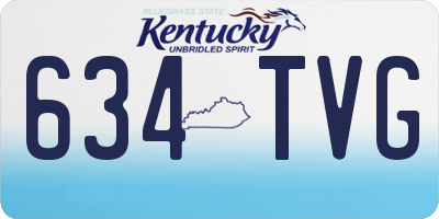 KY license plate 634TVG