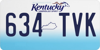 KY license plate 634TVK