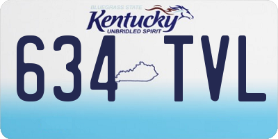 KY license plate 634TVL