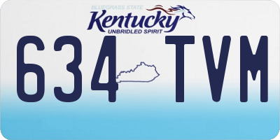 KY license plate 634TVM