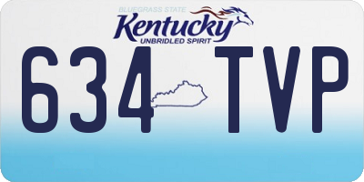 KY license plate 634TVP