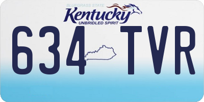 KY license plate 634TVR