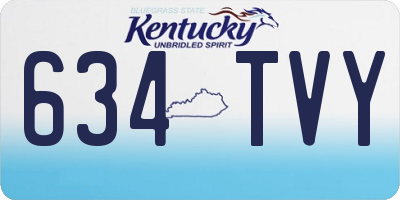 KY license plate 634TVY