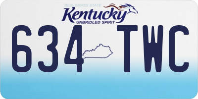 KY license plate 634TWC