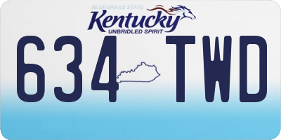 KY license plate 634TWD