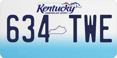 KY license plate 634TWE