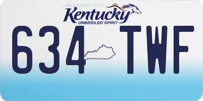 KY license plate 634TWF