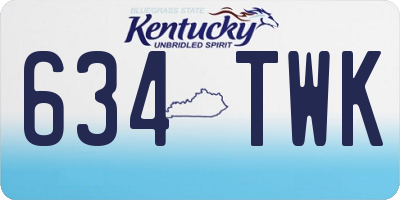 KY license plate 634TWK