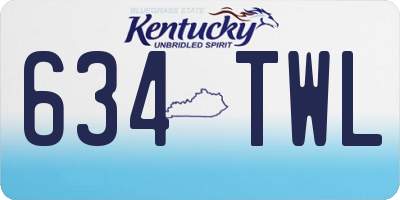 KY license plate 634TWL