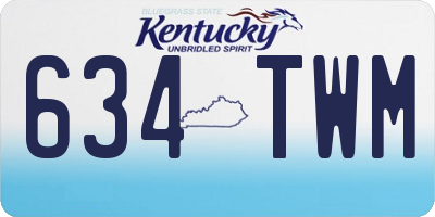 KY license plate 634TWM