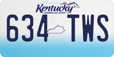 KY license plate 634TWS