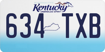 KY license plate 634TXB