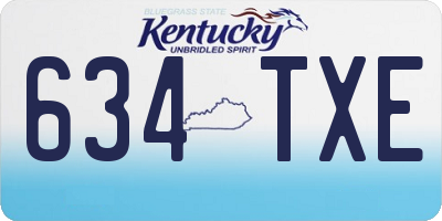 KY license plate 634TXE