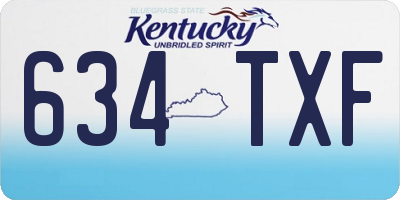 KY license plate 634TXF