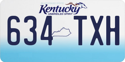 KY license plate 634TXH
