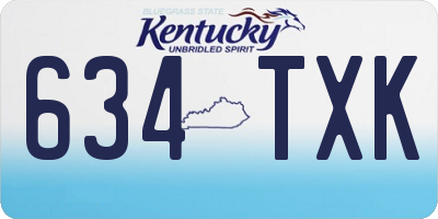 KY license plate 634TXK
