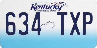 KY license plate 634TXP