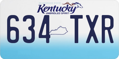KY license plate 634TXR