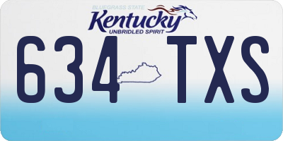 KY license plate 634TXS