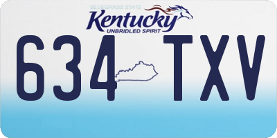 KY license plate 634TXV