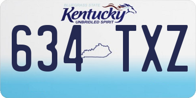 KY license plate 634TXZ
