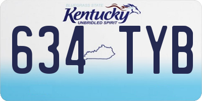 KY license plate 634TYB