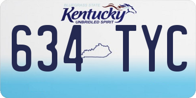 KY license plate 634TYC