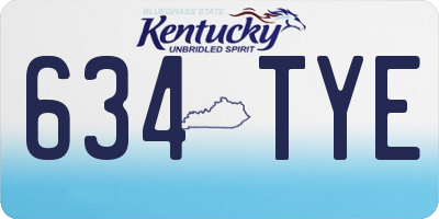 KY license plate 634TYE