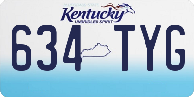 KY license plate 634TYG