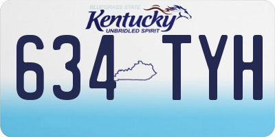 KY license plate 634TYH