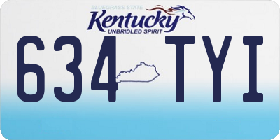 KY license plate 634TYI